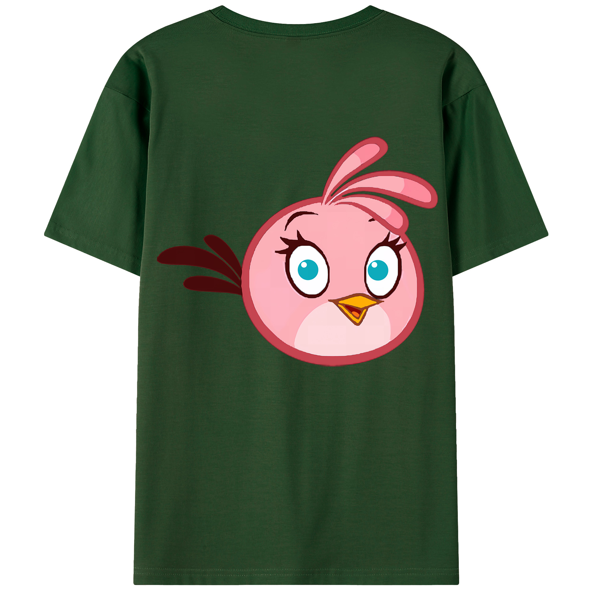 （画像用） Angry Birds アングリーバード 綿100％半袖Tシャツ（背面プリント）